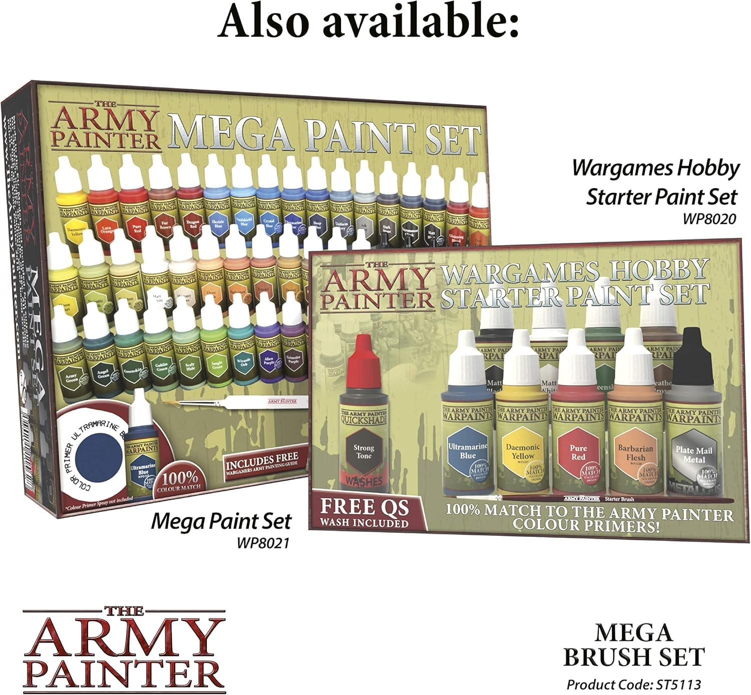 10 Miniature Paint Brushes with FREE Masterclass Kolinsky Sable Hair Brush - Durable Miniatures Paint Brush Set, Wargamer Brushes with Comfortable Grip - Wargames Mega Brush Set by the Army Painter image number 5