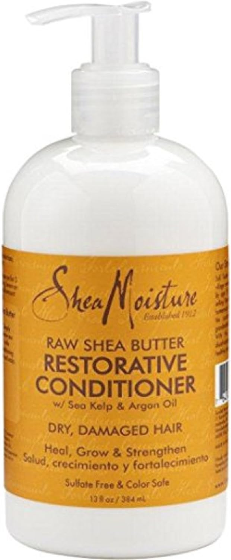 Shea Moisture Raw Shea Butter, DUO Set Moisture Retention Shampoo + Restorative Conditioner, 380Ml, 1 Each by Shea Moisture image number 1