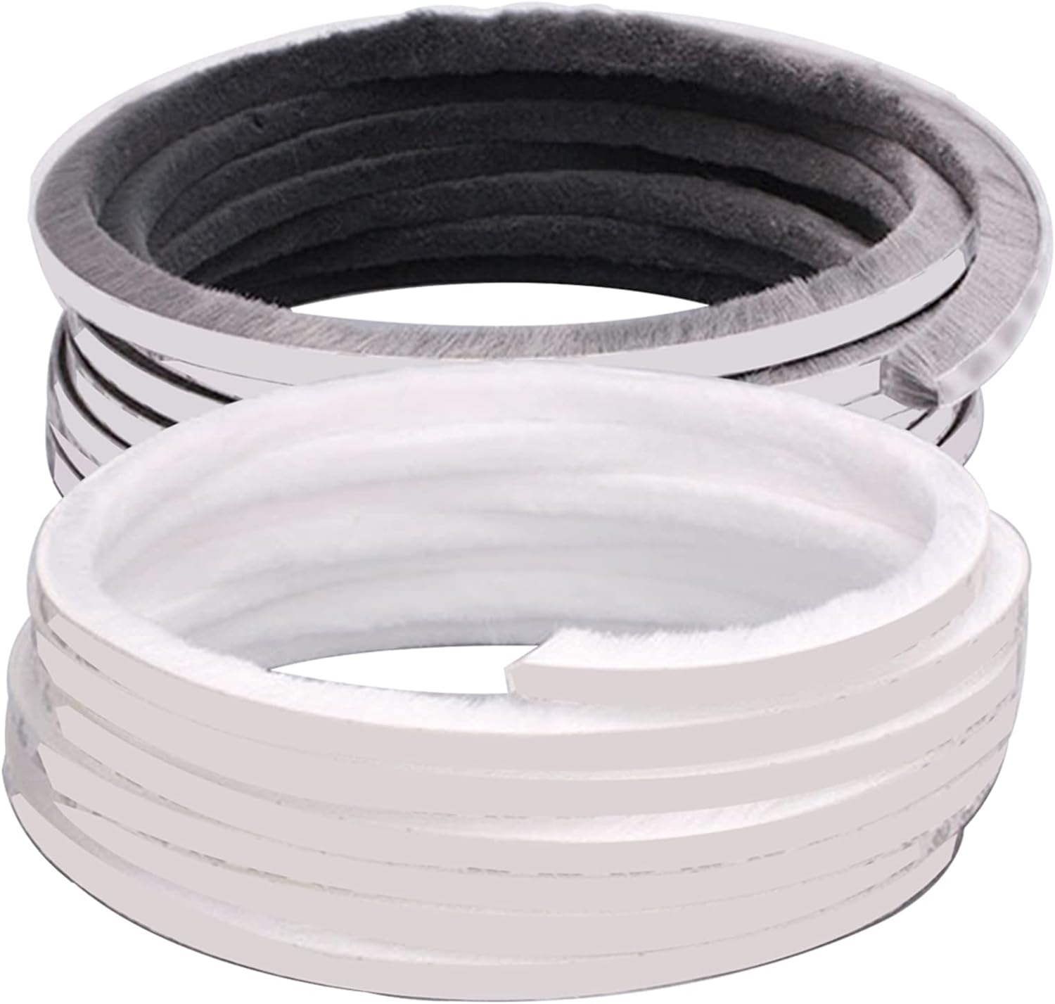 Self Adhesive Weatherstrip, 10M Dustproof Noise Reduction Windproof Window Door Seal Strip, Brush Weatherstrip for Home Classroom Office (White, 9 X 15Mm)