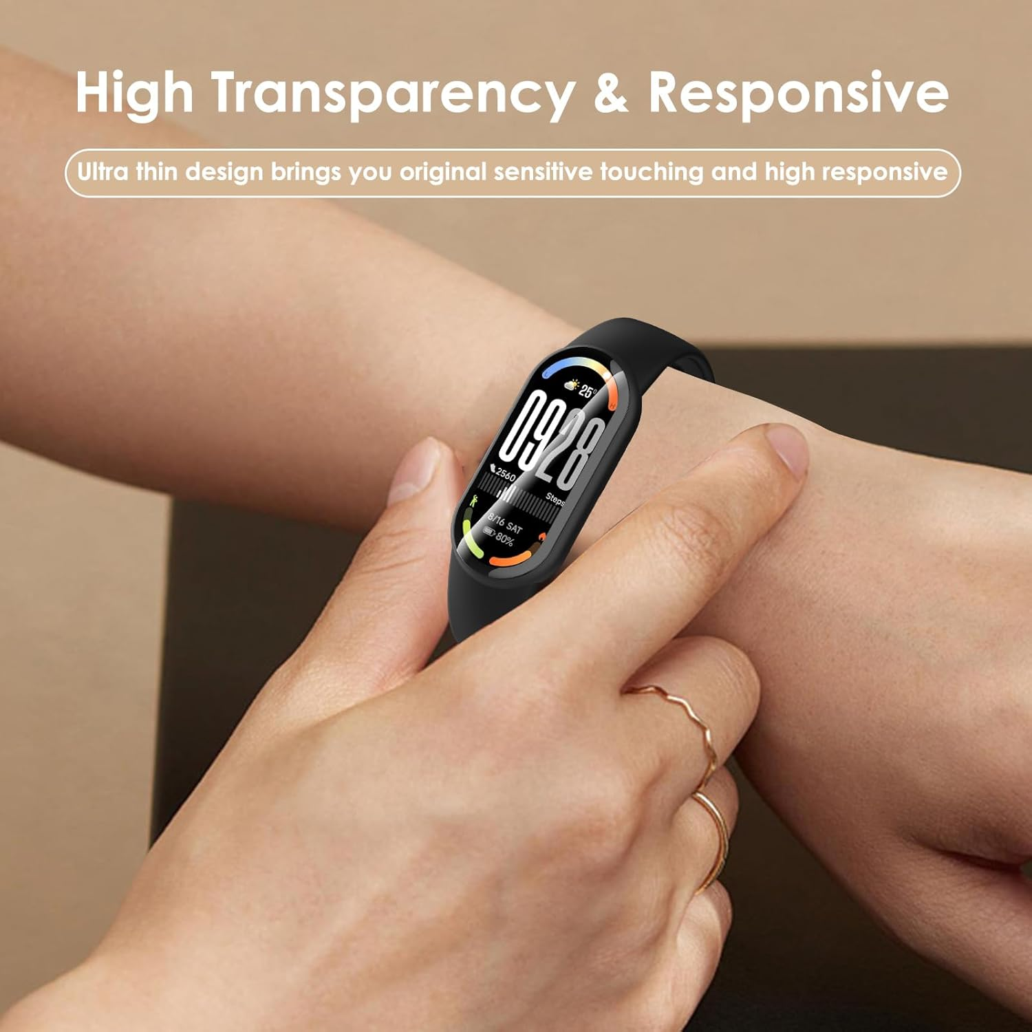 Hianjoo 6 PCS Screen Protectors Compatible with Xiaomi Smart Band 10, Premium Soft TPU Screen Film Protectors Compatible with Xiaomi Smart Band 10 image number 1