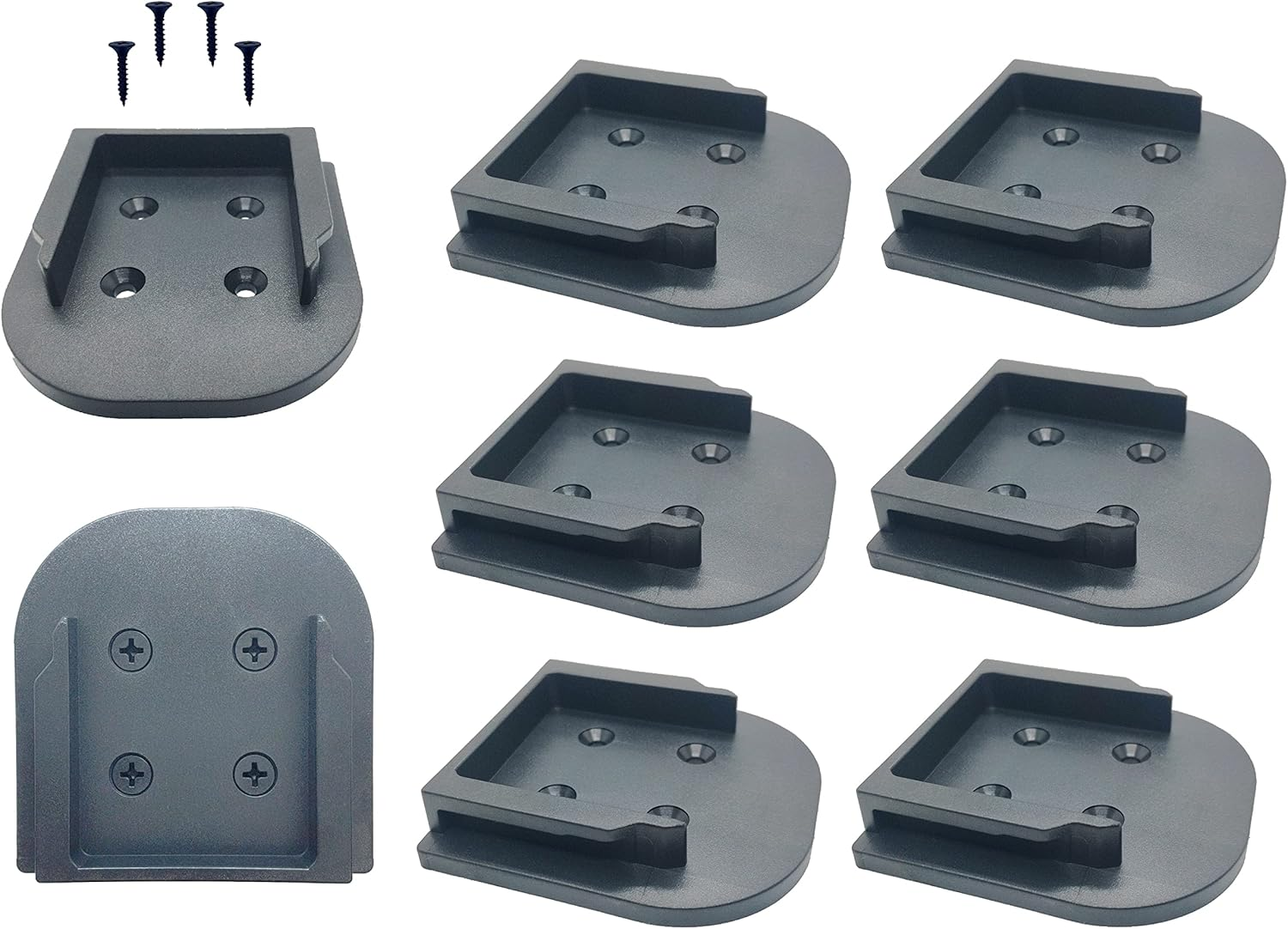 6Pcs Tool Holder Mount for Makita 18V LXT Power Tools | Wall Bracket | Makita Tool Organizers, Black image number 5