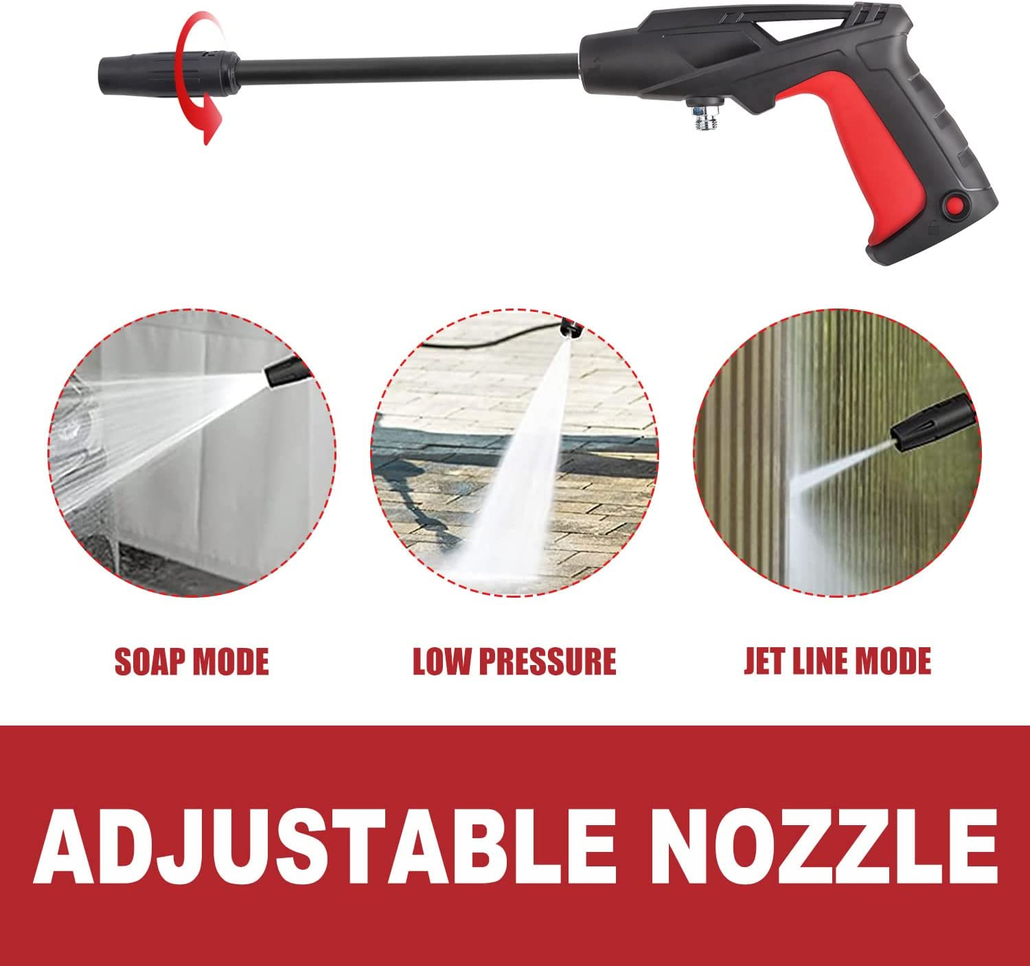 TOPEX High Pressure Washer Electric Cleaner Washing Machine W/Adjustable Spray Gun for Cars Fences Patios image number 6