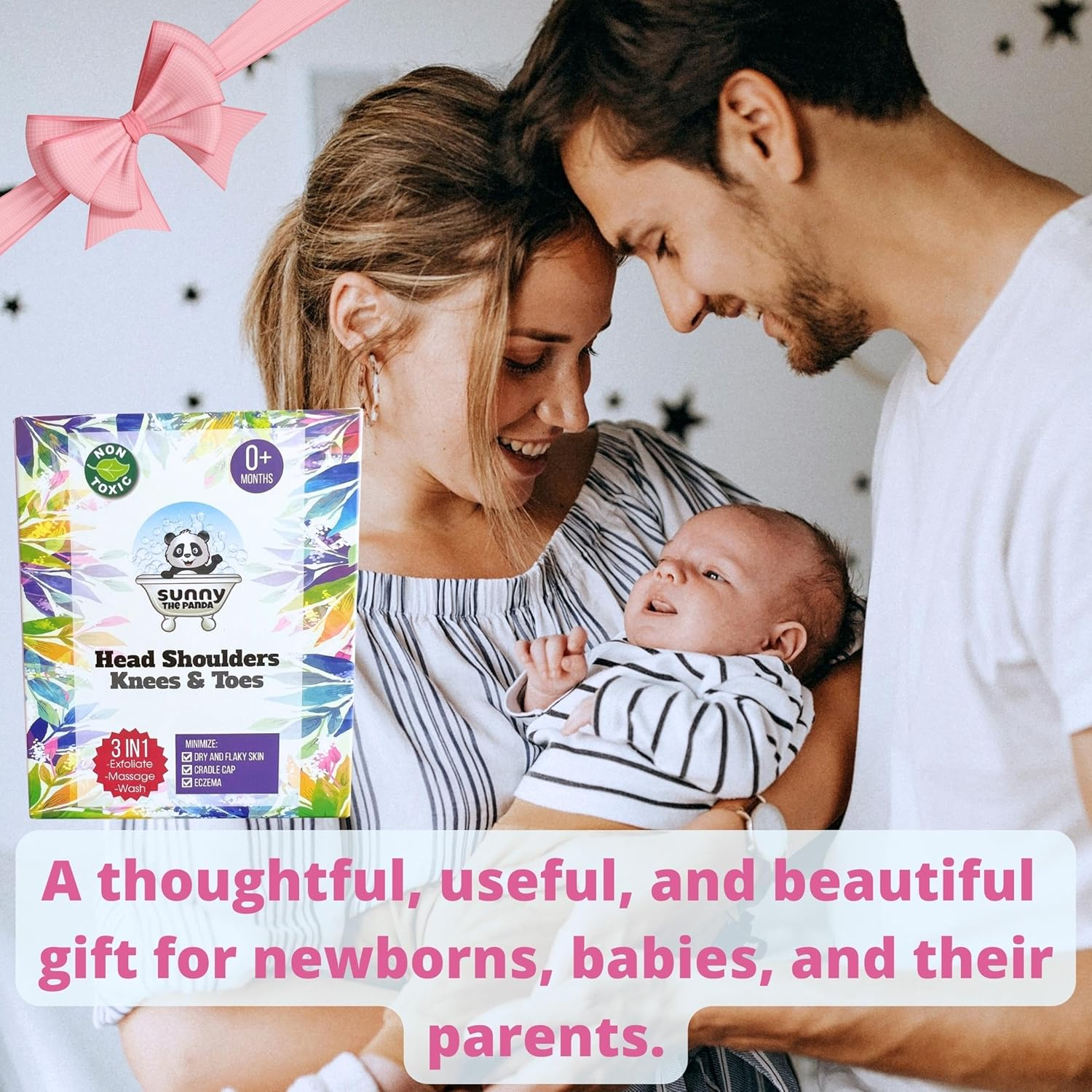 Cradle Cap Brush for Babies - Baby Sponge for Bathing Newborn Bath Essentials | Cradle Cap Treatment - Baby Brush and Comb Set Newborn | Baby Bath Sponges for Newborns (5-Pack Pink) image number 3