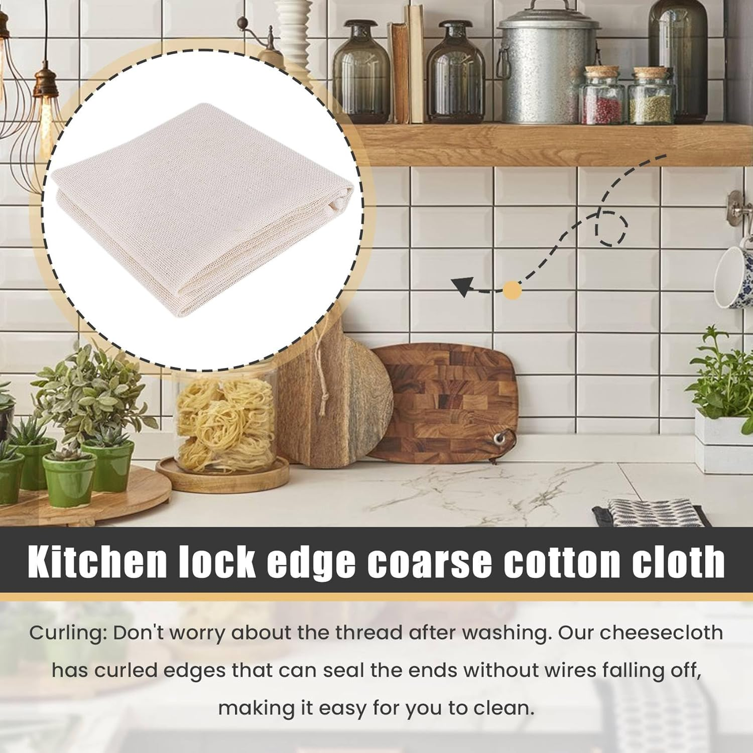 Muslin Cloths for Cooking, Pack of 5 (50X50CM), Unbleached, Cotton Reusable and Washable Cheese Cloths for Straining image number 4