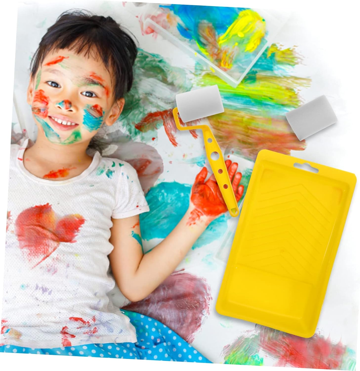 Abaodam 2Sets Paint Rollers DIY Wall Painting Supplies Oil Paint Rollers for Home Decor image number 1