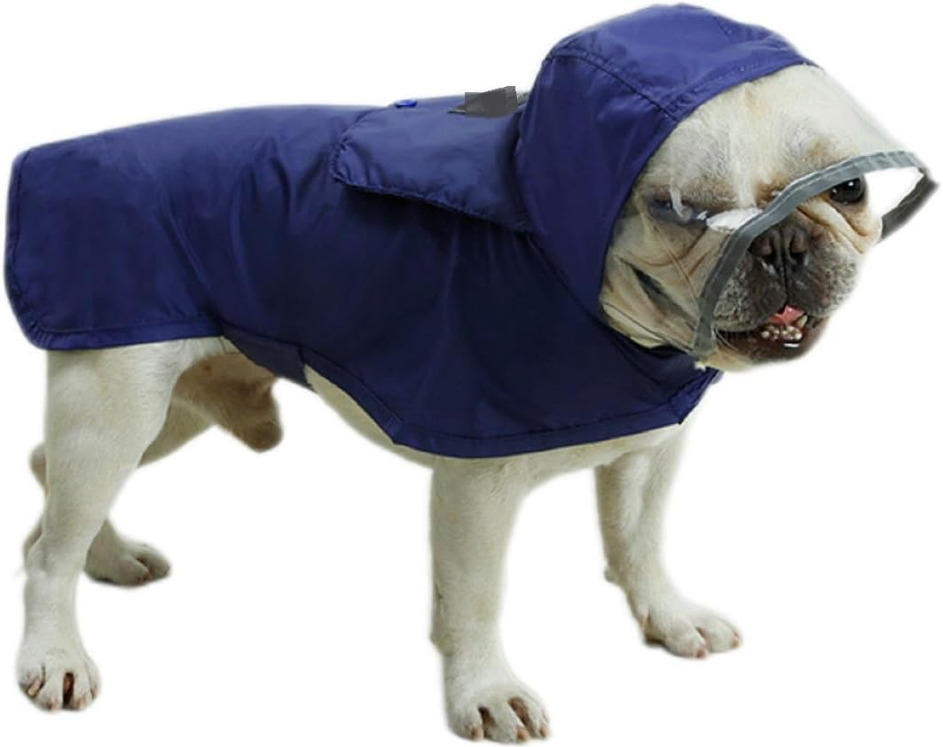 Waterproof Dog Raincoat Hooded Rain Poncho Slicker, Adjustable Pet Rain Jacket with Reflective Strip and Packable Pocket, Lightweight Dog Rain Coats for Small Medium Large Dogs (Blue, L) image number 5