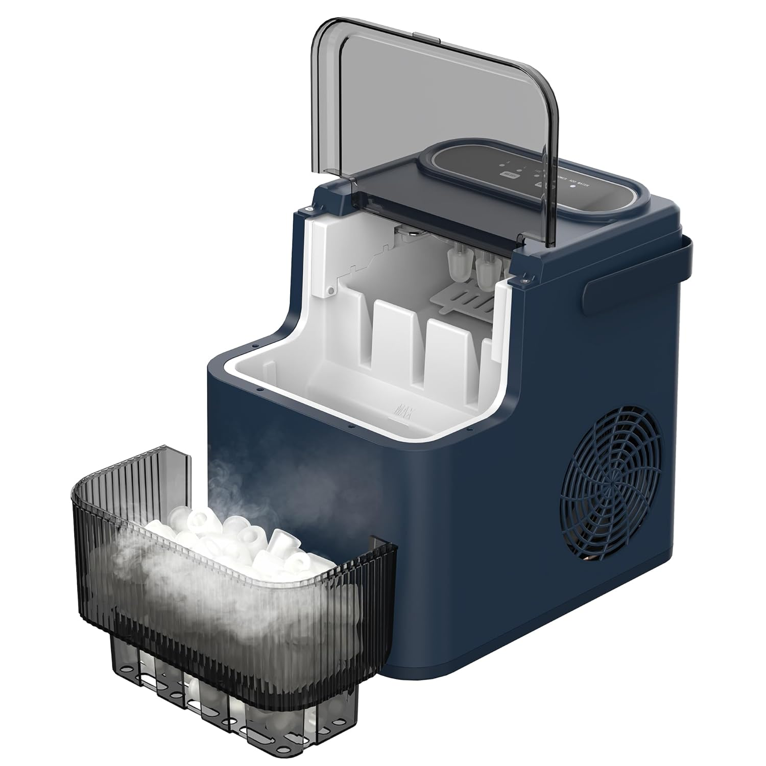 12KG Ice Maker Machine Portable Ice Cube Maker Countertop Black