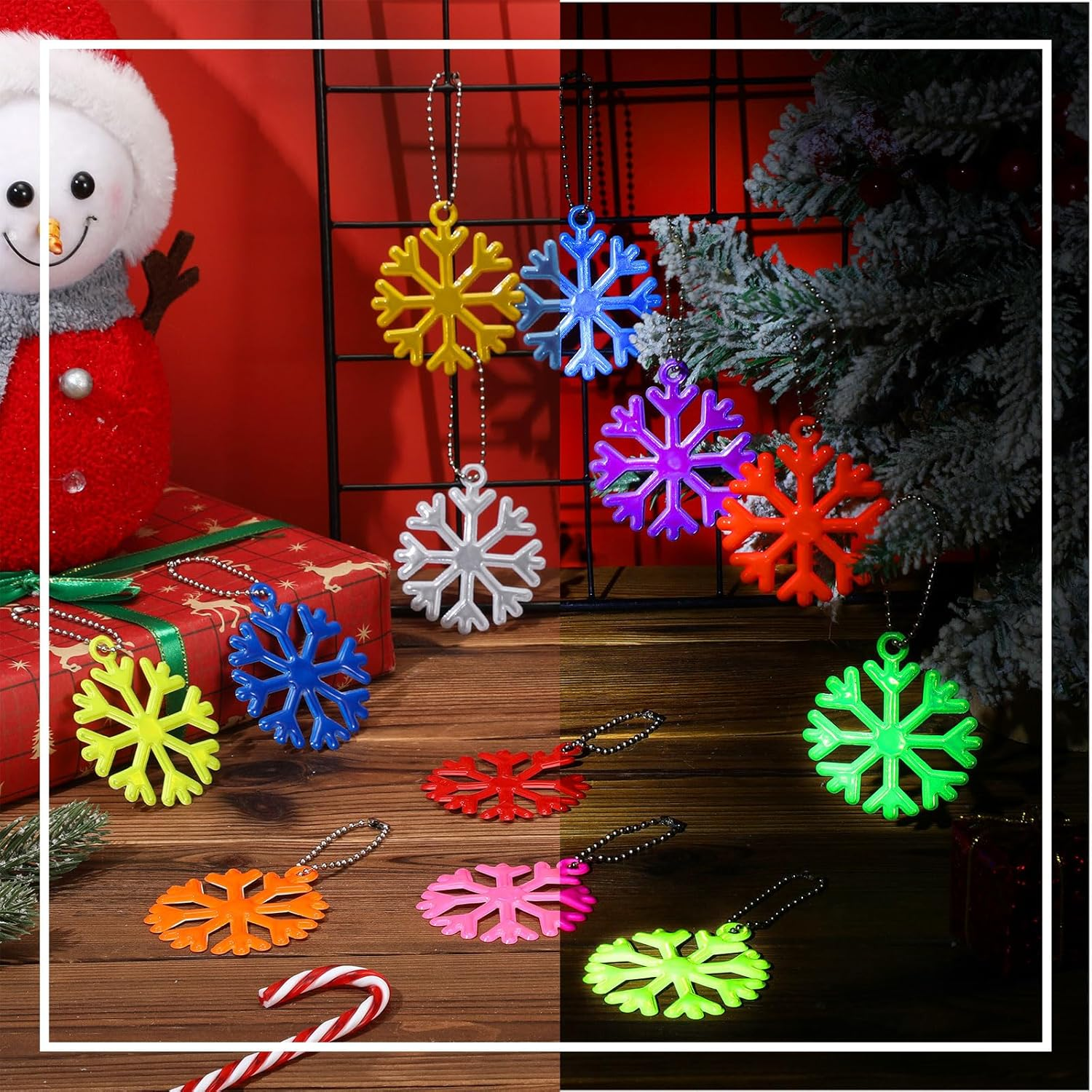 Namalu 12 St&uuml;ck Sicherheits Reflektor Anh&auml;nger Reflektierenden Anh&auml;nger Mehrfarbiger Schl&uuml;sselanh&auml;nger Handyanh&auml;nger Sicherheitsreflektorausr&uuml;stung F&uuml;r Dekoration Rucksackwandern image number 2