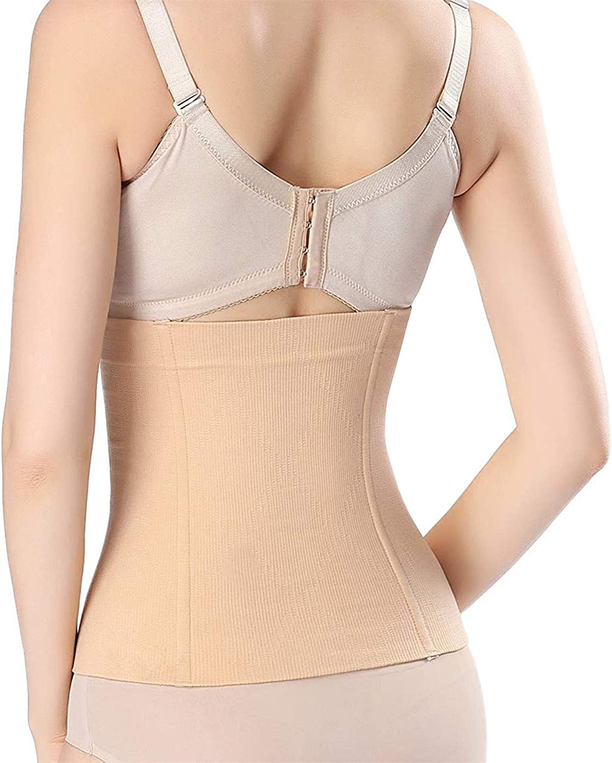 BRABIC Seamless Postpartum Belly Band Wrap Underwear, C-Section Recovery Belt Binder Slimming Shapewear for Women, Beige, Medium image number 1