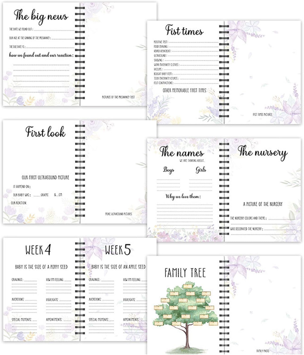 Maternity Journal Book, Pregnancy Memory Tracker with Stickers, Records Weekly Progress, Organises Prenatal Details, Bump Milestone Log for Home Dorm Travel Apartment image number 2