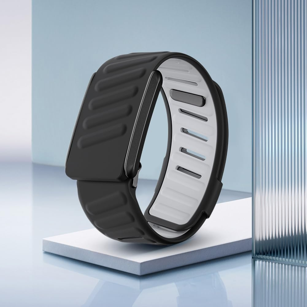 Generic Wrist Band Silicone Soft Breathable Sports Wristband Waterproof Fitness Tracking Strap Band Replacement Sweatproof Silicone Band for Whoop 4.0 Heart Rate Monitor - E image number 6