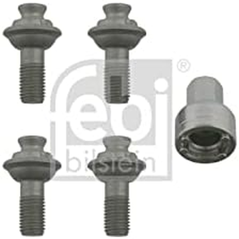 Febi Bilstein 27497 1 Set Wheel Bolts Lockable M12 X 1.5 X 17 SW17 / 19 Mm Ball Collar