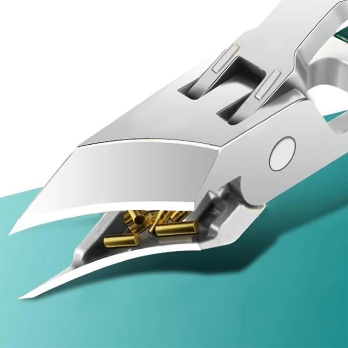 Corta U&ntilde;as Adulto, 3 PCS Kit De Corta&uacute;&ntilde;as Biselado Con Forma De Pico De &Aacute;guila, Corta&uacute;&ntilde;as Inclinado Con Abertura De Mordaza Ancha Y Antisalpicaduras Para, Para Manicura Y U&ntilde;as De Los Pies (Blue) - Green image number 2