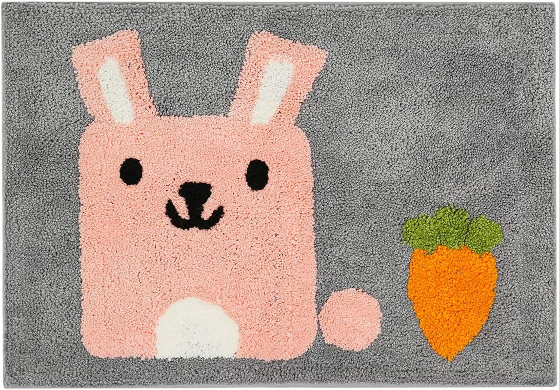 Ankah Bath Mat Cute Shower Rug, Luxury Shaggy High Absorbent and anti Slip, Machine Washable Fit for Bathtub, Shower and Bath Room, 18" X 26", Cute Dog