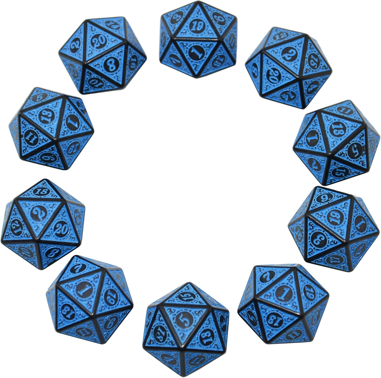 Smartdealspro 10-Pack Two Color 20 Sided Dice D20 Polyhedral Dice for DND RPG MTG Table Games - Color 12 image number 2