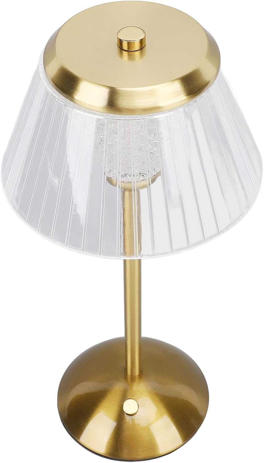 Cryfokt Crystal Desk Lamp Rechargeable 3 Color Temperature Dimmable LED Nightstand Table Light for Bedroom Living Room, Touch Control for Various Activities image number 2