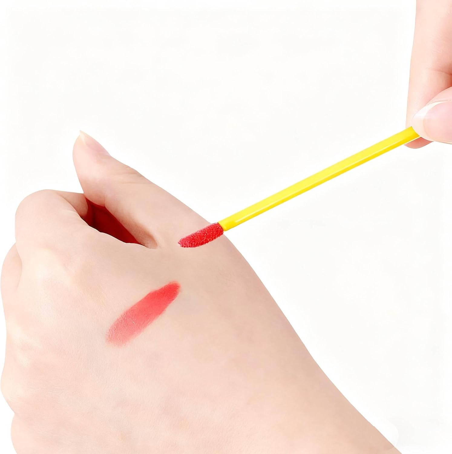 Pack of 400 Lip Brushes, Betterjonny Make-Up Lipstick Brush, Lip Gloss, Concealer Brush, Lipstick Stick Applicator, Lip Applicator Tool for Perfect Lip Makeup (Yellow) image number 5