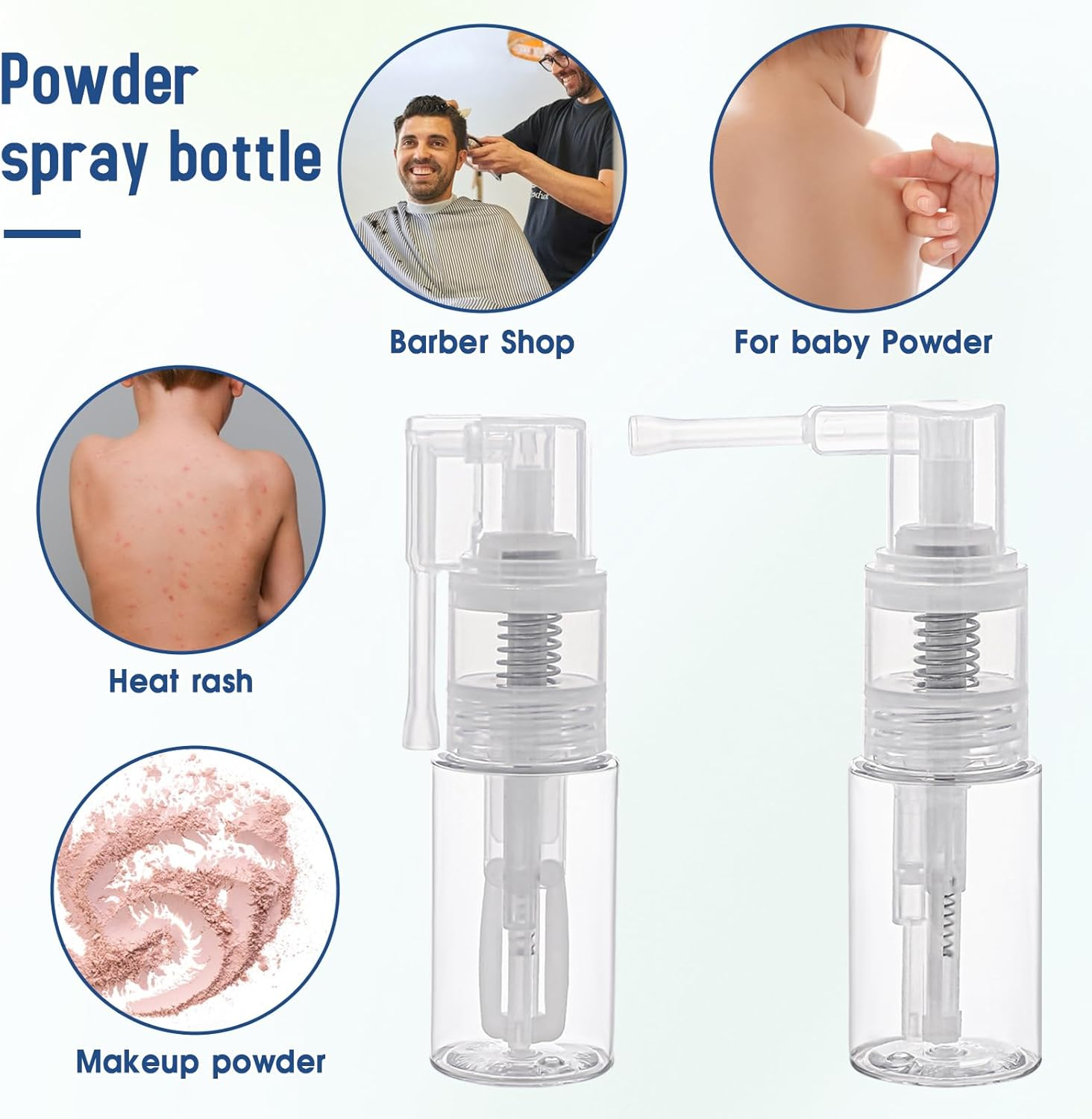 Jeffdad Pack of 2 Glitter Duster Atomiser, 35 Ml, Edible Glitter Spray Bottle, Empty, Multi-Purpose Powder Spray Bottle Made of Transparent Plastic for Cakes, Crafts, Scrapbooking, Card Making image number 6