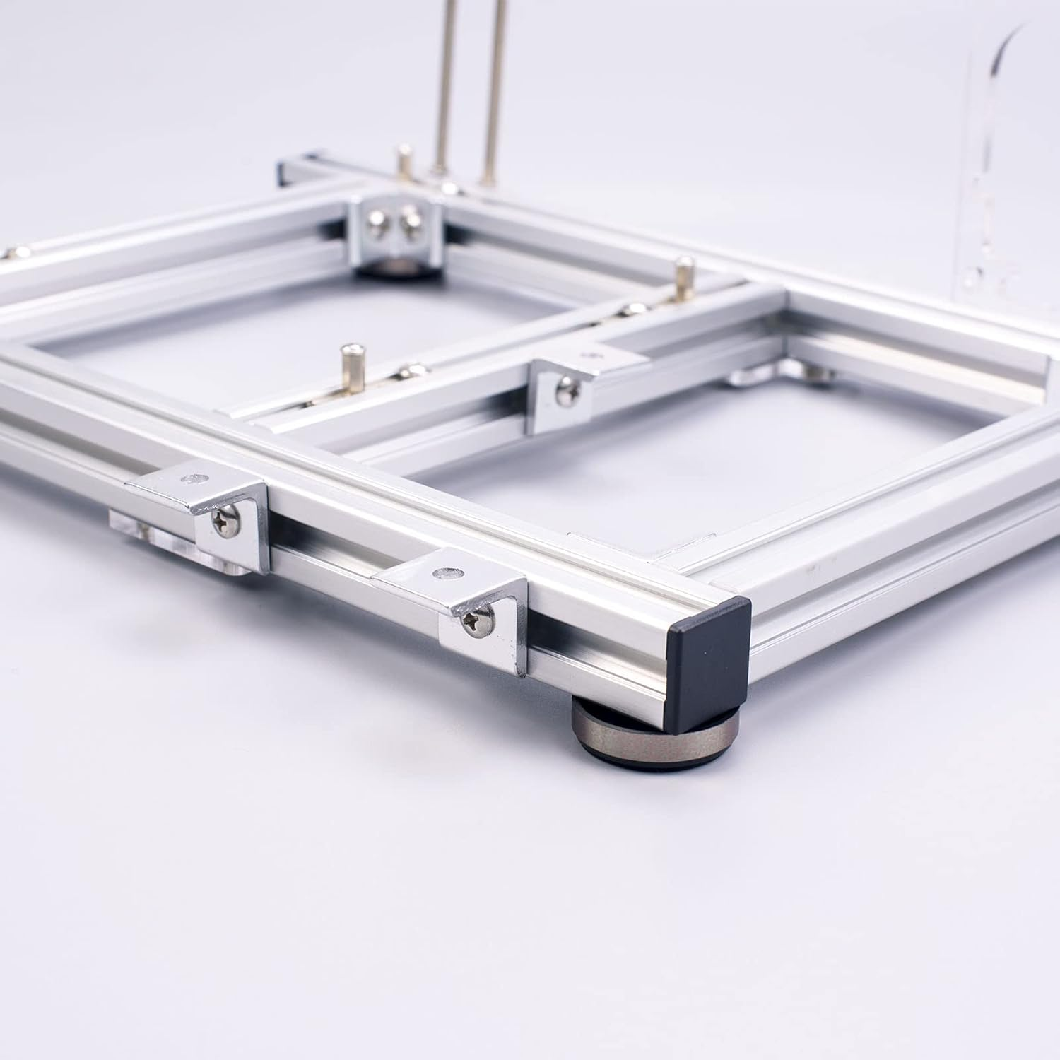 ITX Computer Open Case Bracket, Mini ITX PC Test Bench Open Air Frame Overclock Case Computer Mount Aluminum Chassis Support Graphics Card(Silver) image number 1