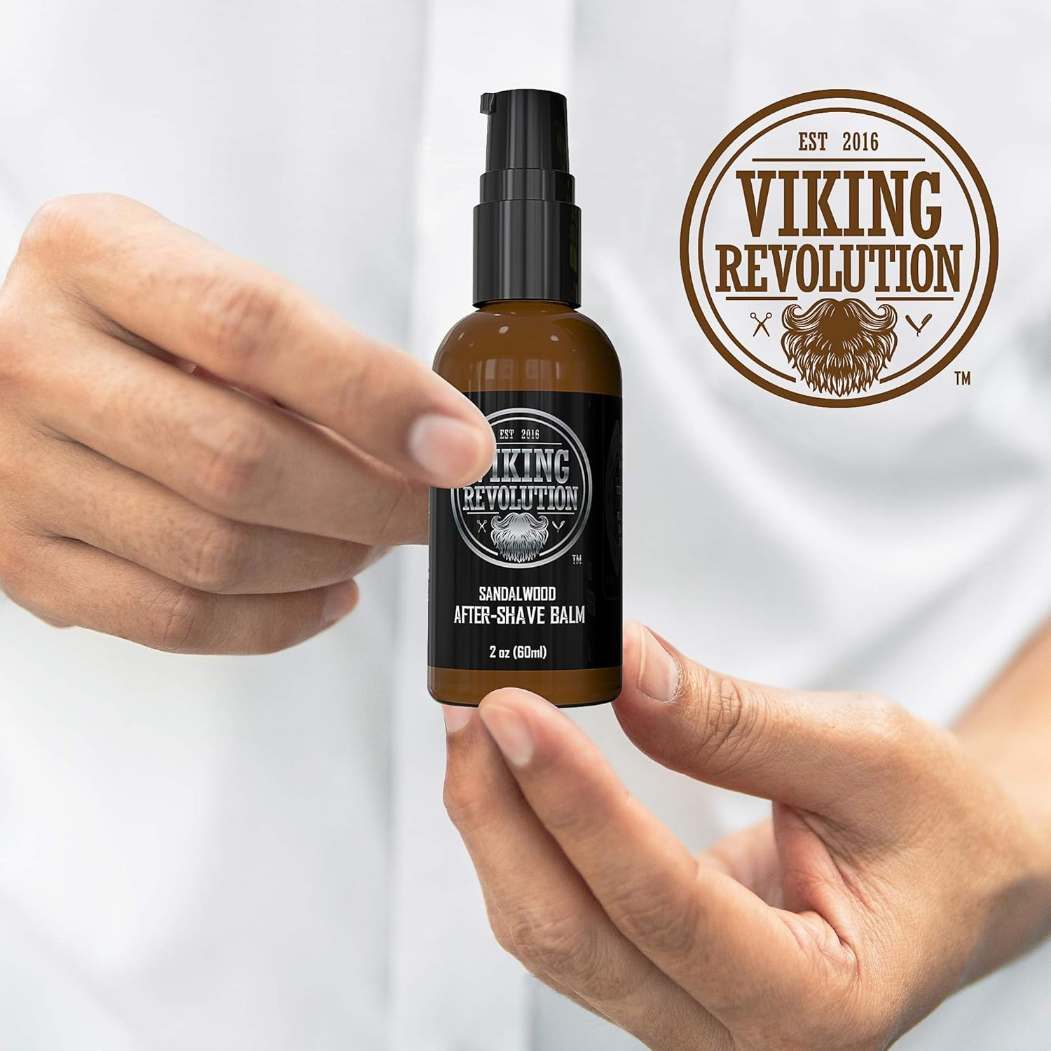 Viking Luxury After-Shave Balm - Soothes Face, Moisturizes after Shaving, Eliminates Razor Burn - Sandalwood Scent image number 4