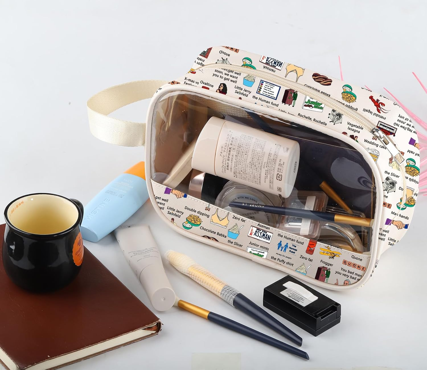 MNIGIU TV Show Merchandise Jerry Lover Gift Jerry Fan Gift TV Series Clear Makeup Zipper Pouch, Sein Clear Bag image number 2