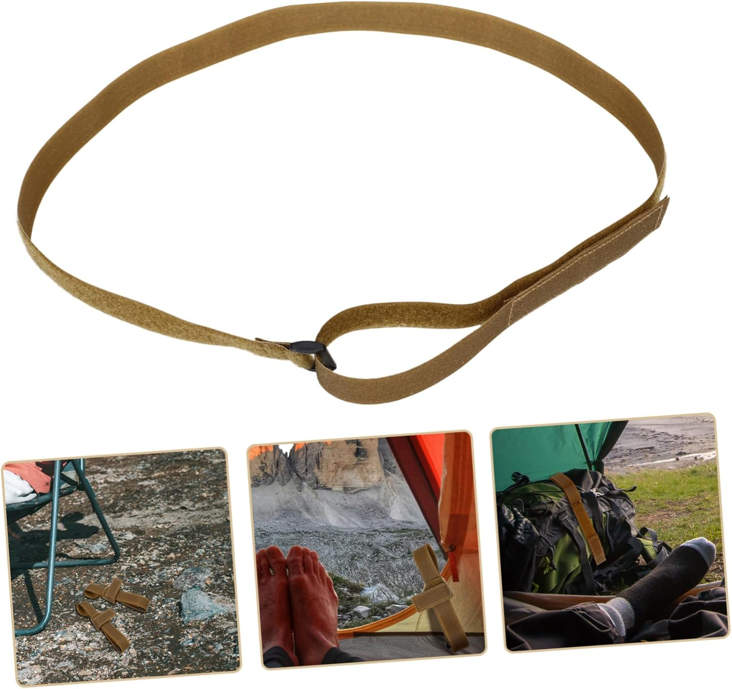 WOONEKY 3Pairs Adjustable Camping Straps Luggage Tie down Belts Straps for Camping Accessories Sturdy Nylon Material image number 1