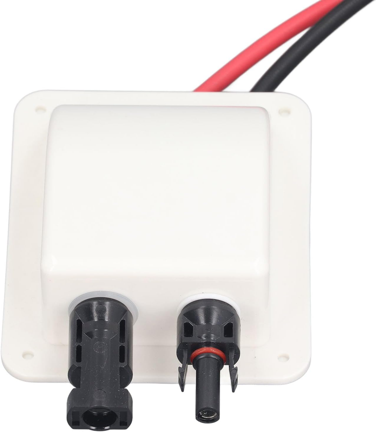 Solar Double Cable Entry Gland, Multiple Safety Protections Low Power Loss UV Resistant RV Solar Entry Housing with 2M 10AWG Extension Cord for Yacht image number 4