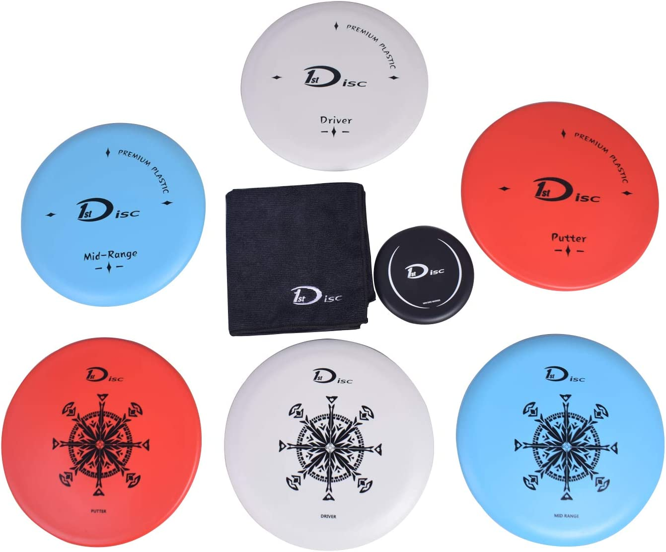 Starter Disc Golf Set, Golf Discs Set - Includes 1X Starter Red Disc Golf Bag, 2X Fairway Driver, 2X Midrange Disc, 2X Putt & Approach image number 2