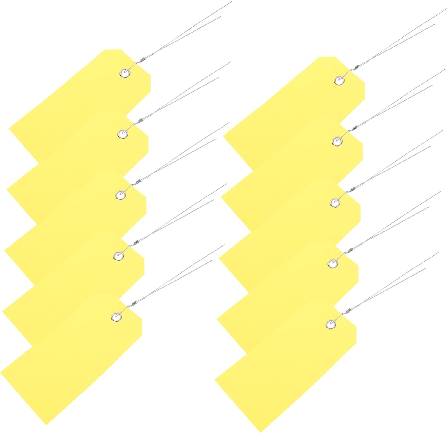 SHOWERORO 100Pcs Writable PVC Luggage Tag Hanging Cards Travel Suitcase Backpacks Identification Tags Wire image number 1