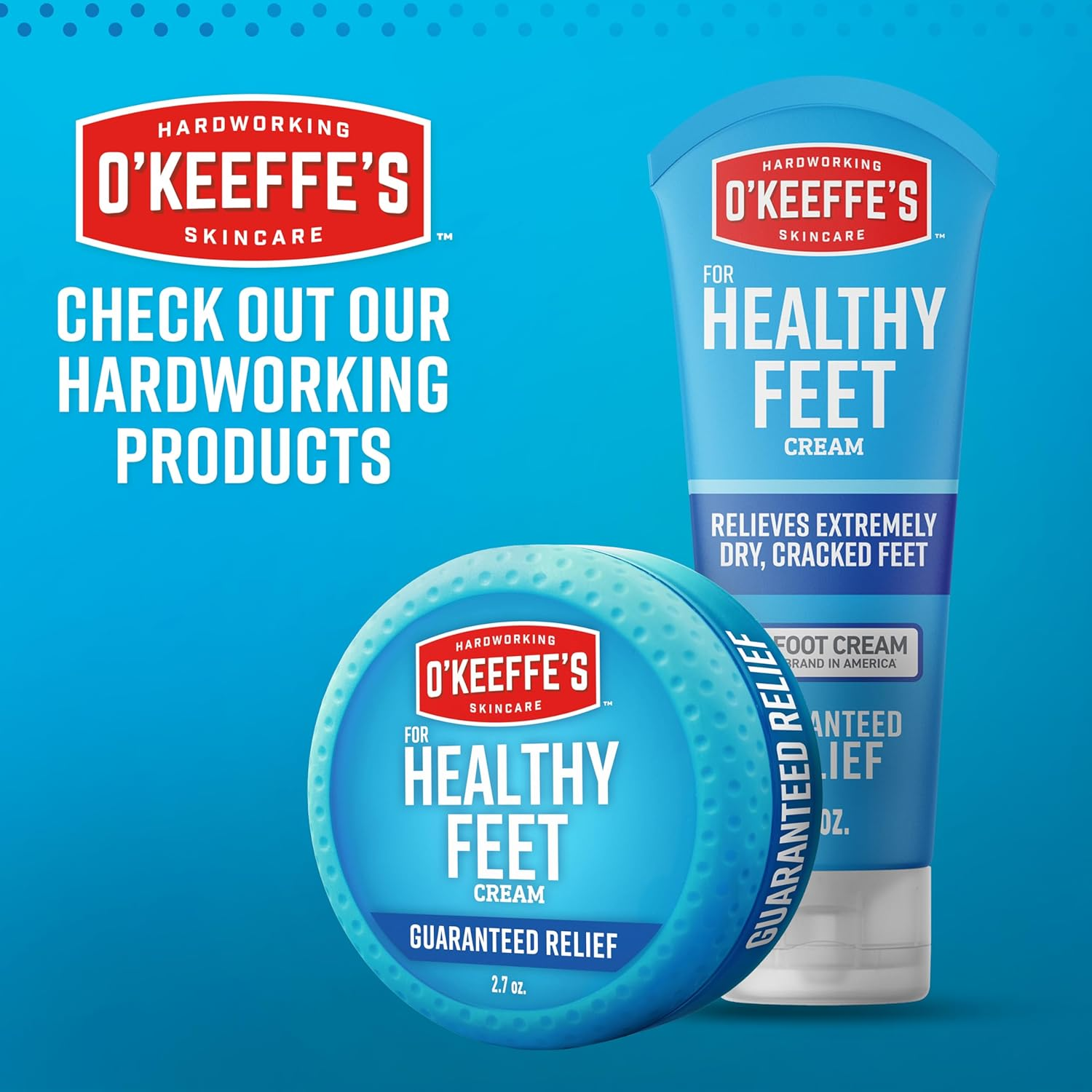 O'Keeffe'S Healthy Feet Cream 76G Jar - Foot Cream Relieves & Repairs Extremely Dry, Cracked Feet. Guaranteed Relief. Tough on Dryness, Gentle on Sensitive Skin. Non-Greasy, Unscented