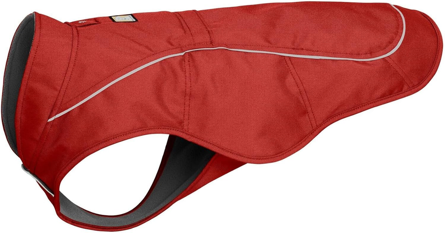 RUFFWEAR Overcoat Jacket, Dog Coat with Leash & Harness Portal Hole, Premium Fleece Lined Adjustable Lightweight Pullover Field Coat, for Cold Weather, Machine Washable, Red Clay - X-Large (91-107Cm) image number 7
