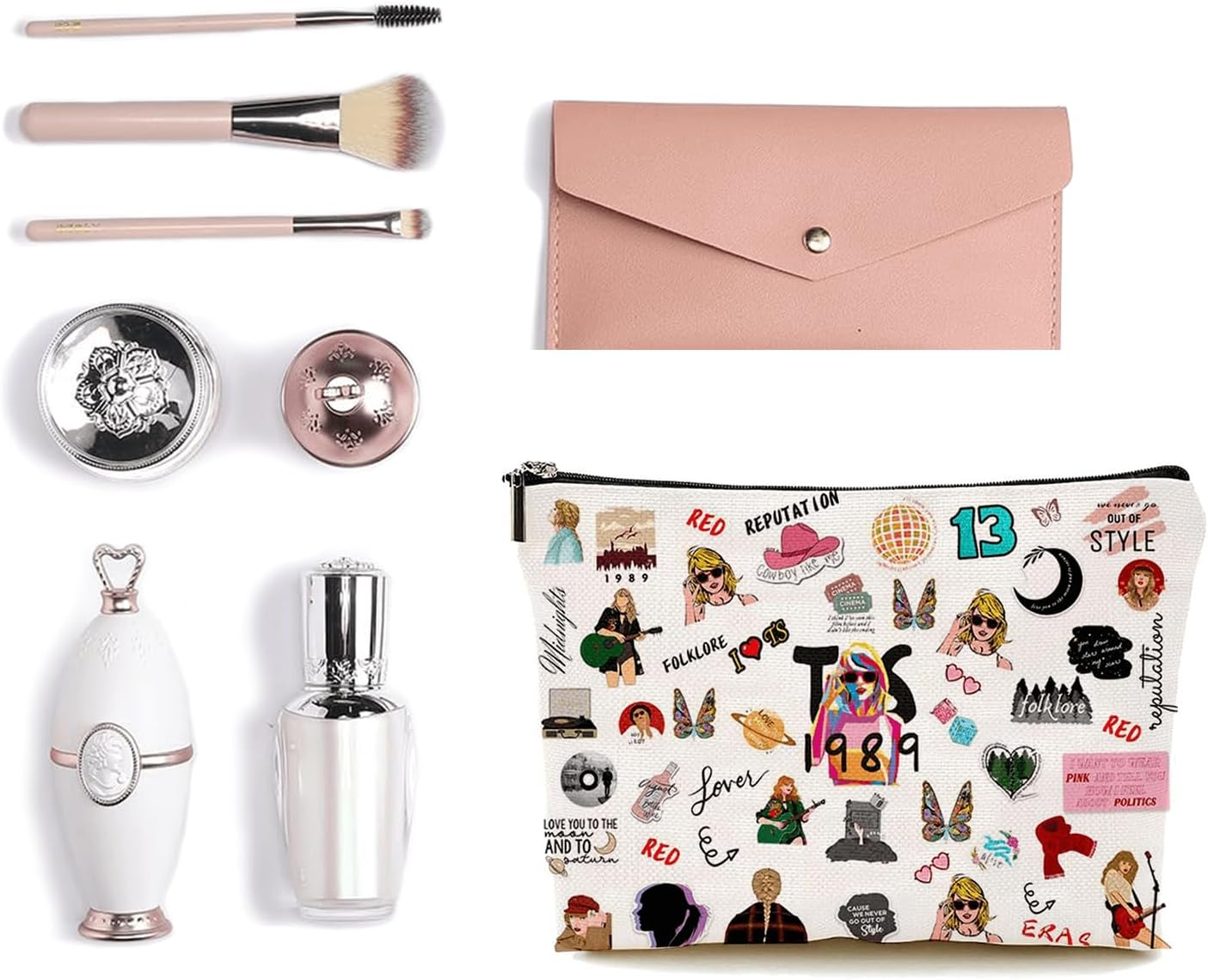 T-A-Y-L-O-R Swift Tour Gift, 2 Music Lover Makeup Bags, 2 Layers, Durable & Waterproof, T-A-Y-L-O-R Swift Version Gift Album Name Cosmetic Bag/Pencil Case Taylor Swift Merch for Fans-0102 image number 3