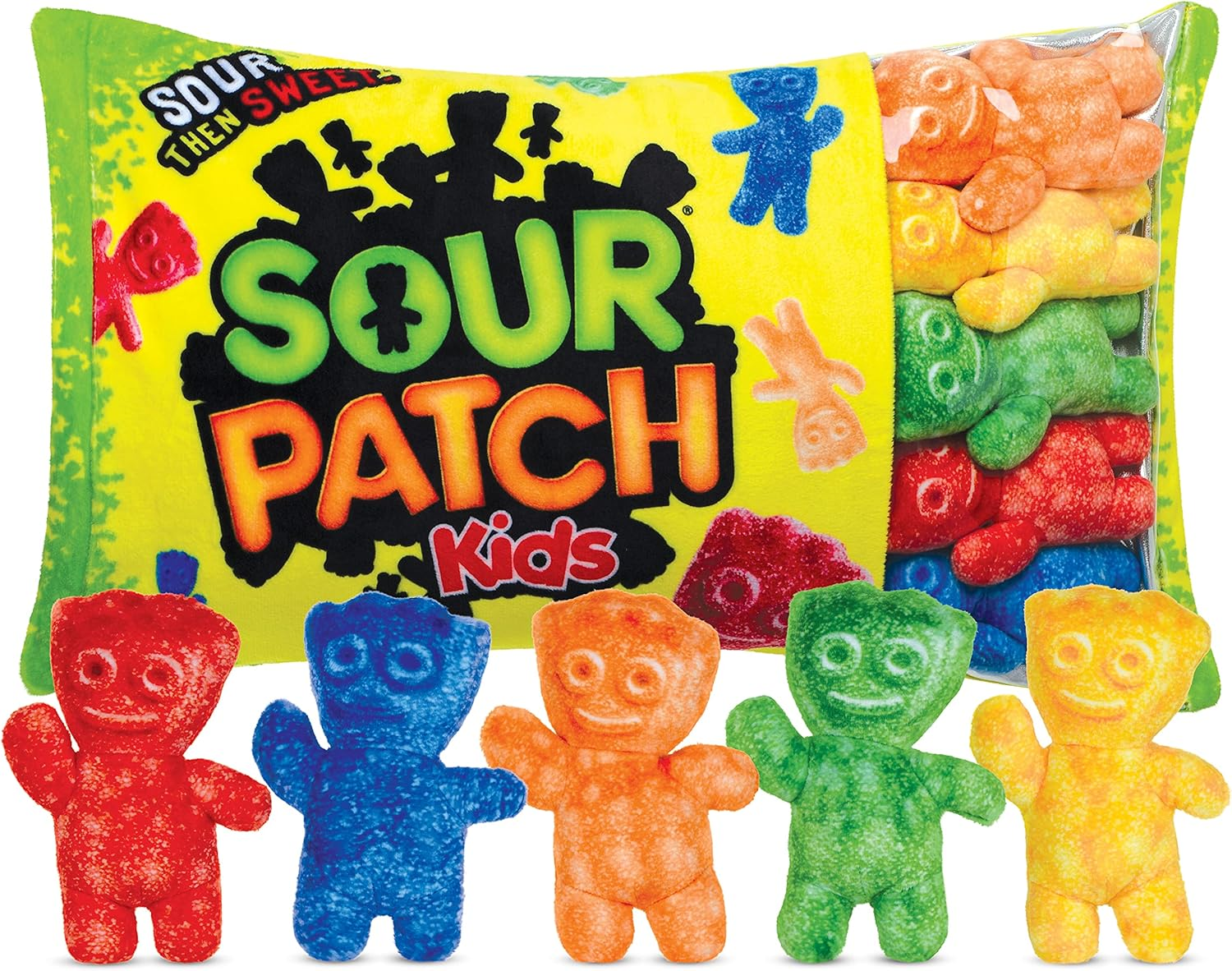 Iscream Sour Patch Kids Package 18" X 12" Pillow Set with Mini SPK Candy Pillows image number 4