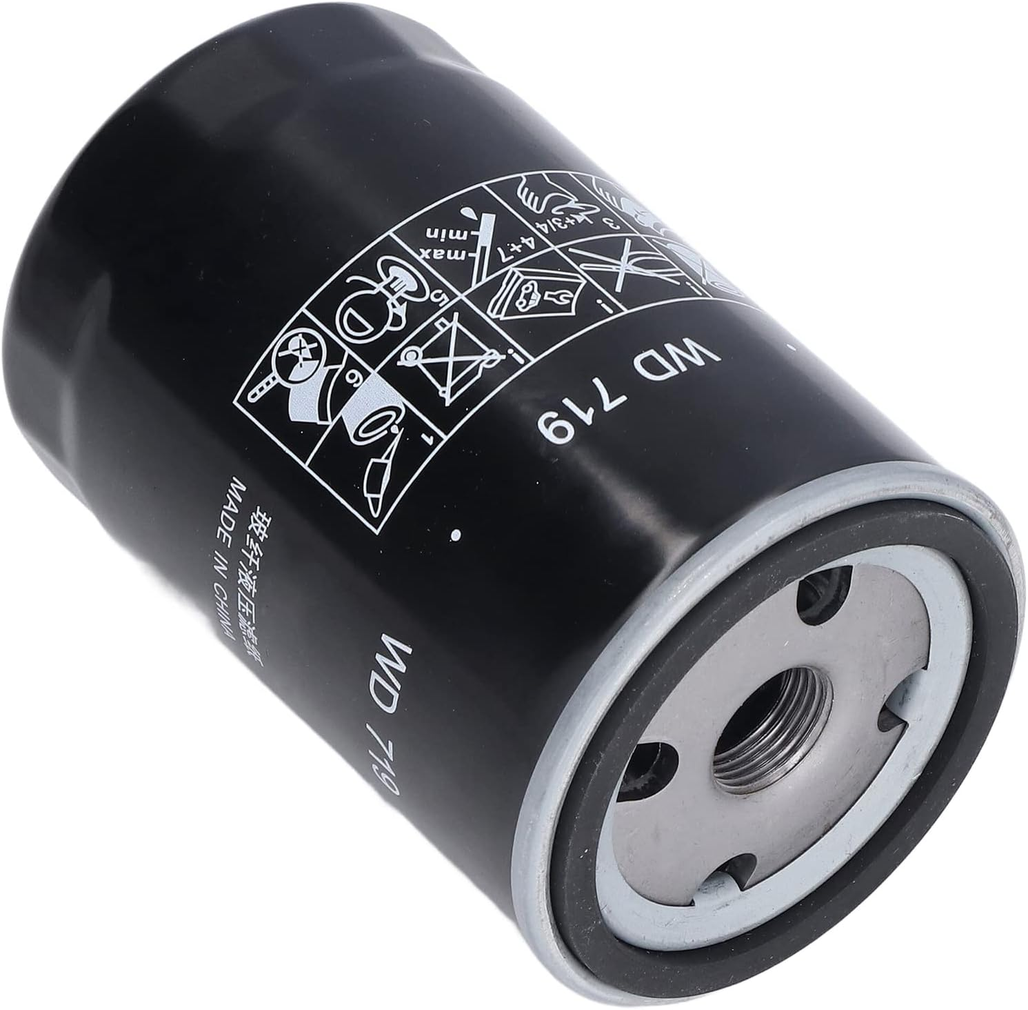 WD719 Oil Filter, Effectively Absorb Non Block Aluminum Alloy 3 1/9In Dia 4 4/5In Tall Screw Type Oil Filters for 7.5KW/10HP image number 5