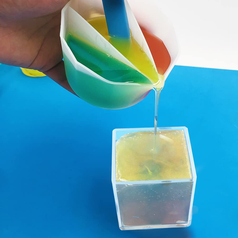 6 Pcs Sphere Cube Resin Molds, Finegood Clear Resin Molds Silicone Epoxy Resin Molds DIY Seamless Crystal Ball Silicone Mould for Resin Candle Soap image number 6