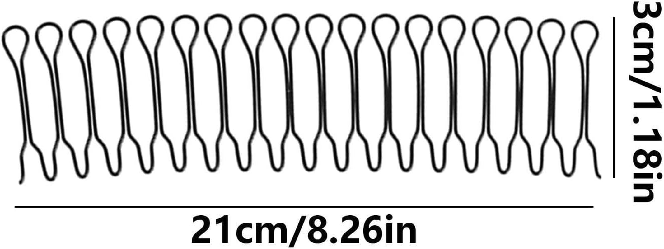 Generic U Shape Hair Finishing Fixer Comb, U Pin Stretchable Hair Side Comb - Black Metal Hair Comb for Women & Girls Accessories - D image number 2