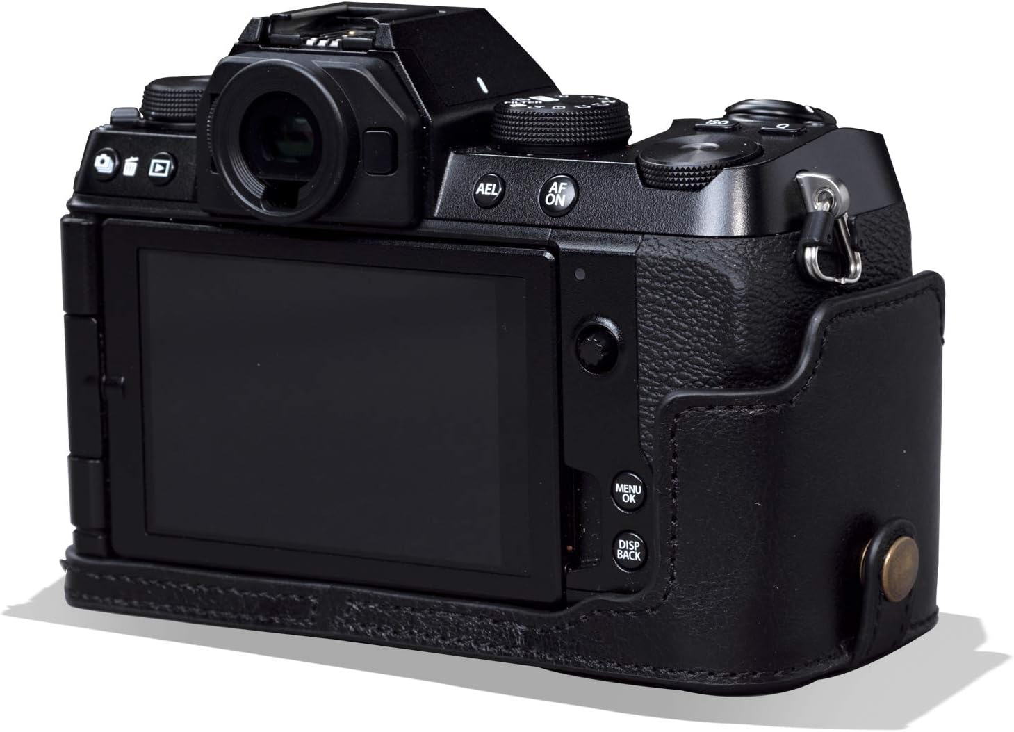 Megagear Ever Ready Genuine Leather Camera Half Case Compatible with Fujifilm X-S10 - Black image number 4