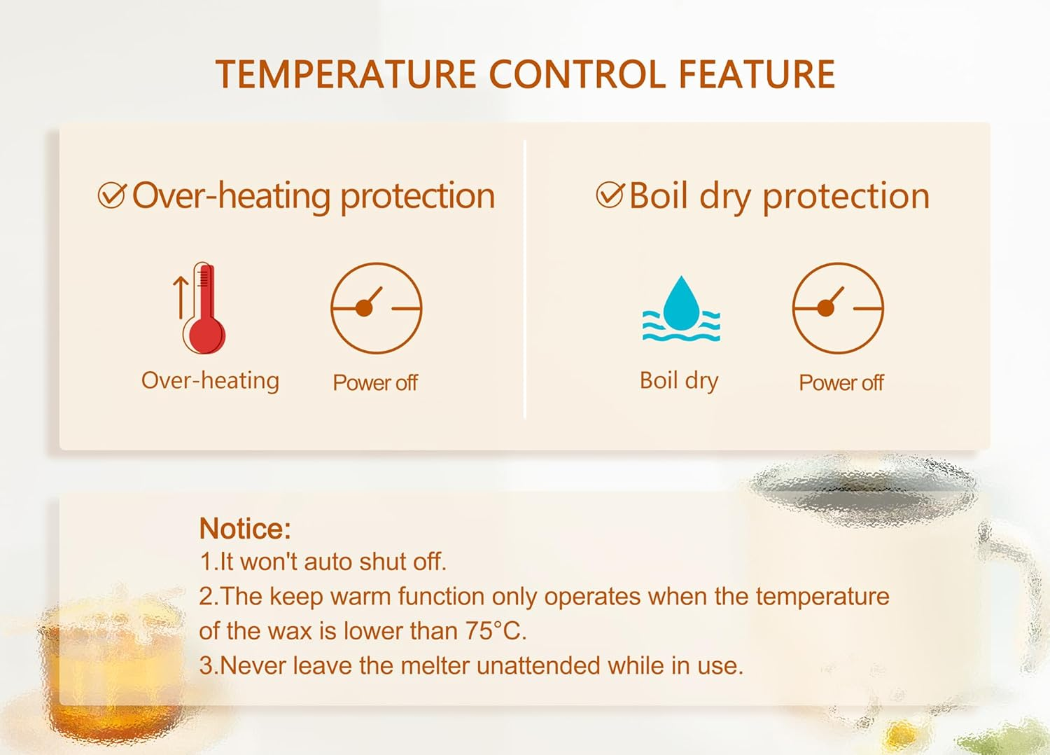 Julwhisper Wax Melter for Candle Making - Large 1.8L Electric Wax Melter with Pouring Spout - Candle Making Kit for Adults - UK Plug image number 2