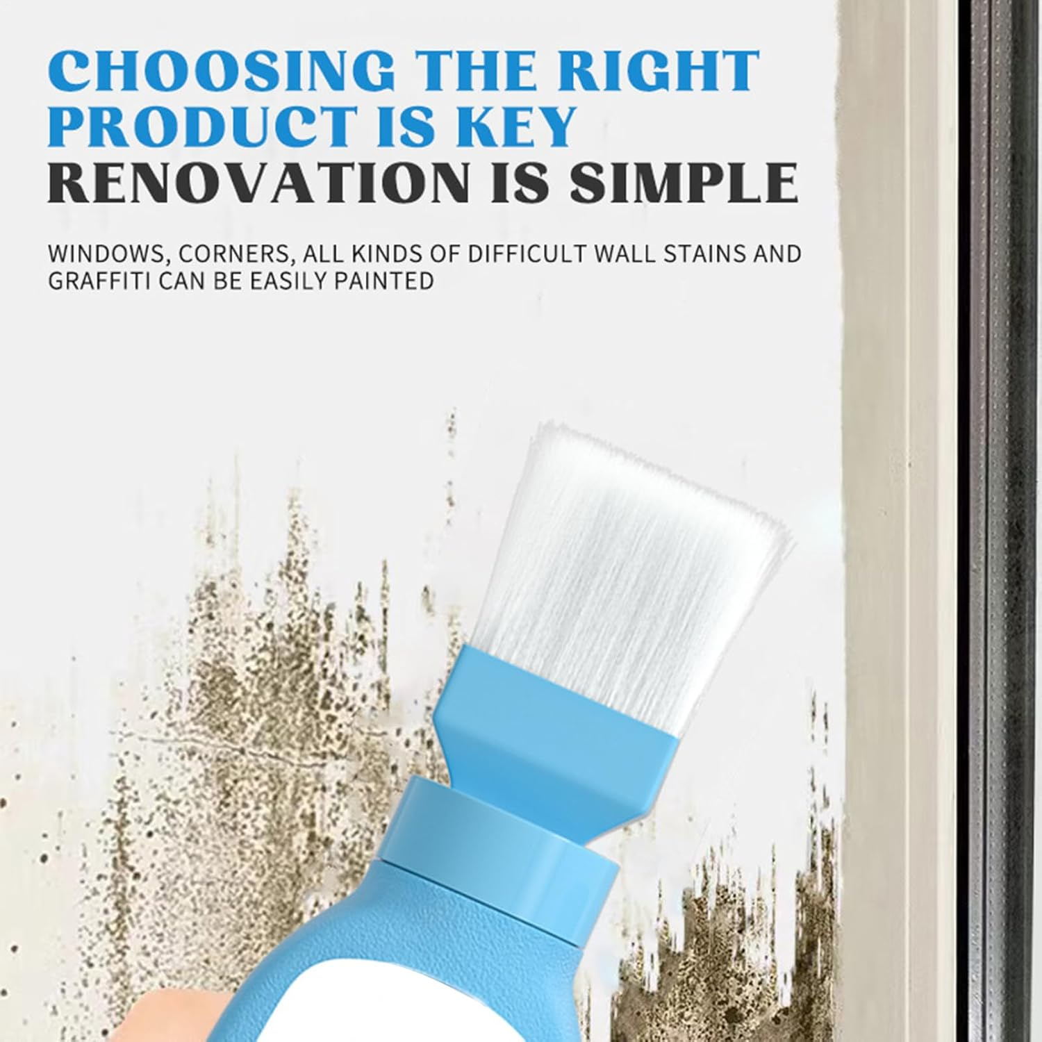 White Paint for Wall - Wall Paint Roller Brush - Odorless White Repair Rolling Brush for Furniture Home Kitchen Bathroom Bedroom image number 2