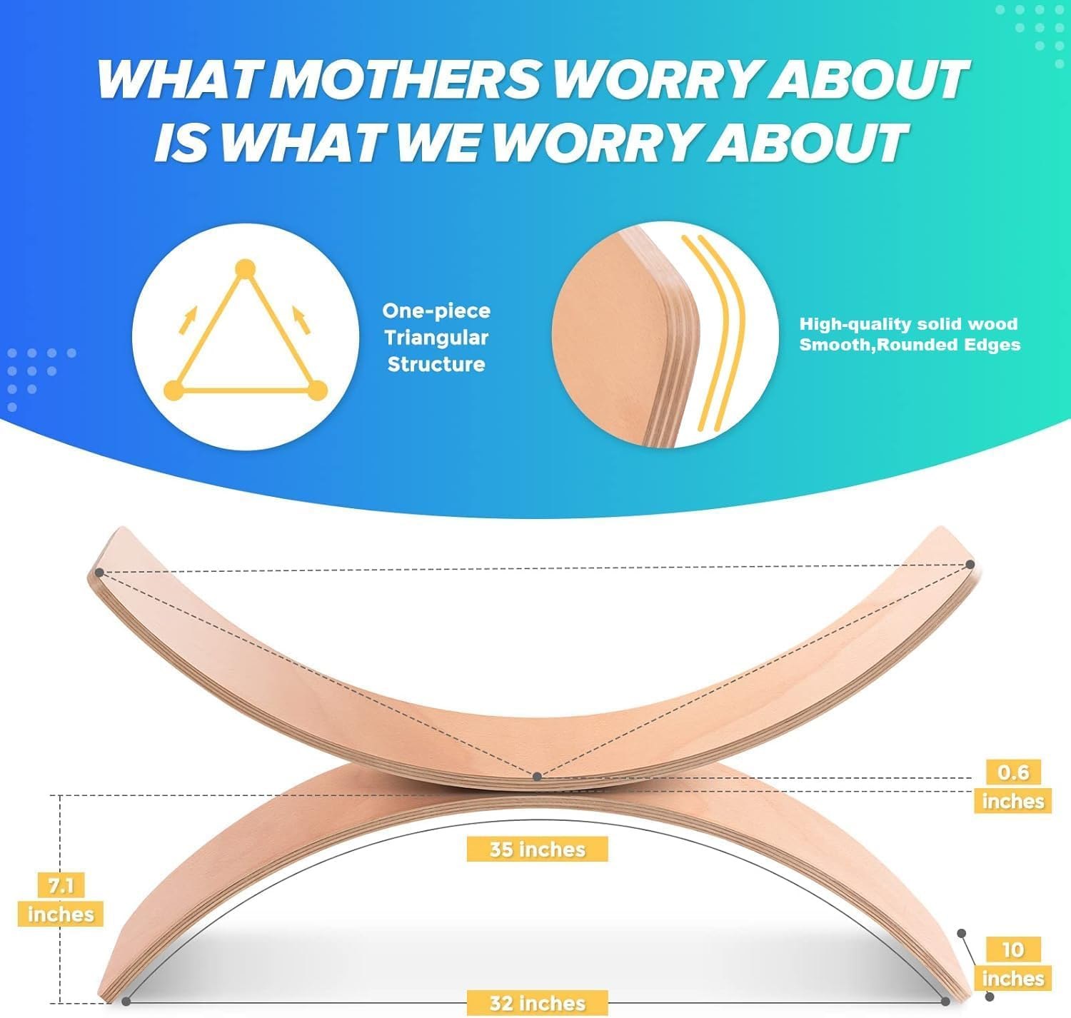 Wood Balance Board Kids, [90Cm] Wobble Board for Kids Toddlers, Open Ended Montessori Waldorf Learning Toy, Gifts for 3 4 5 6 7 8 Year Old Boys Girls Kids Birthday & Christmas Stocking Stuffers