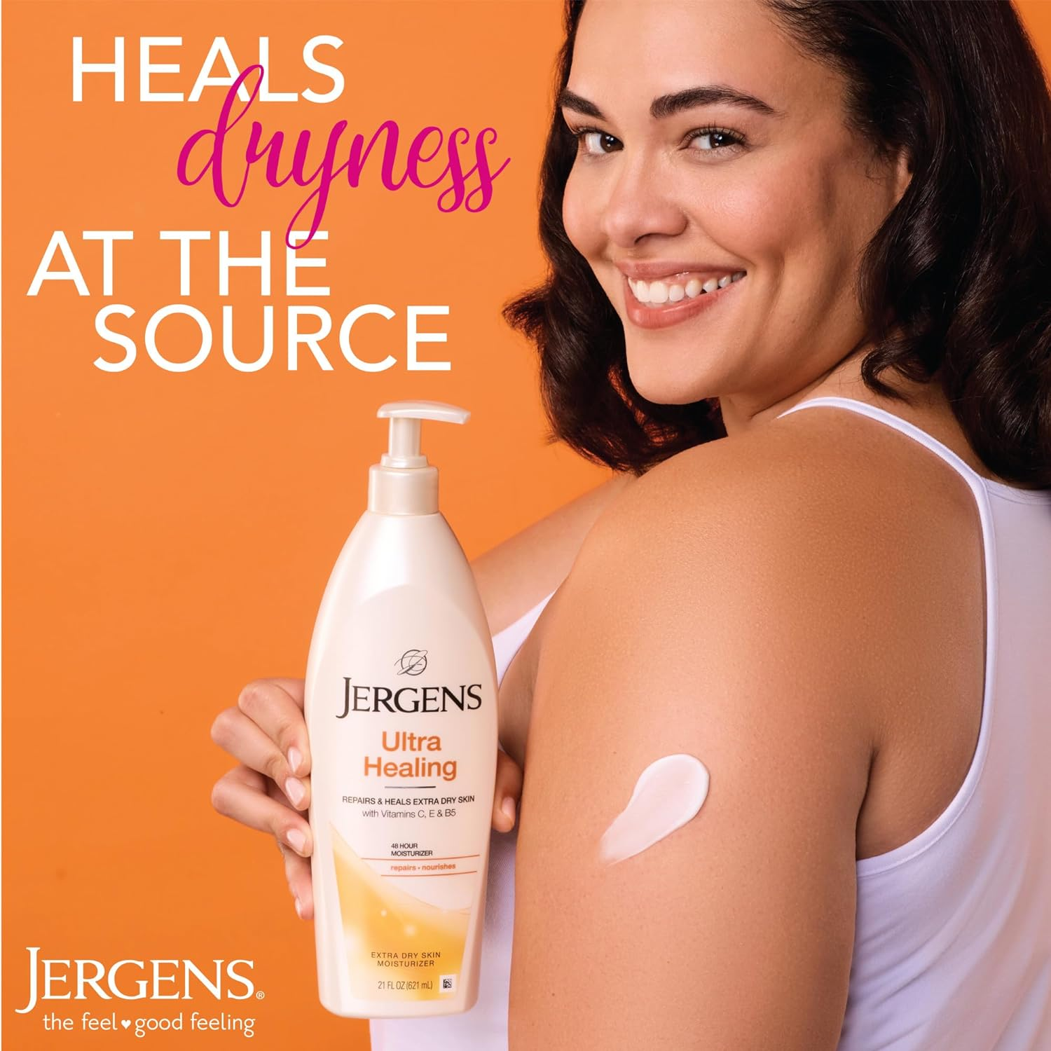 Jergens Ultra Healing Dry Skin Moisturizer, Travel Size Body and Hand Lotion, for Extra Dry Skin, Use after Washing Hands, HYDRALUCENCE Blend, Vitamins C, E, B5, 1 Fl Oz (Pack of 24) image number 4