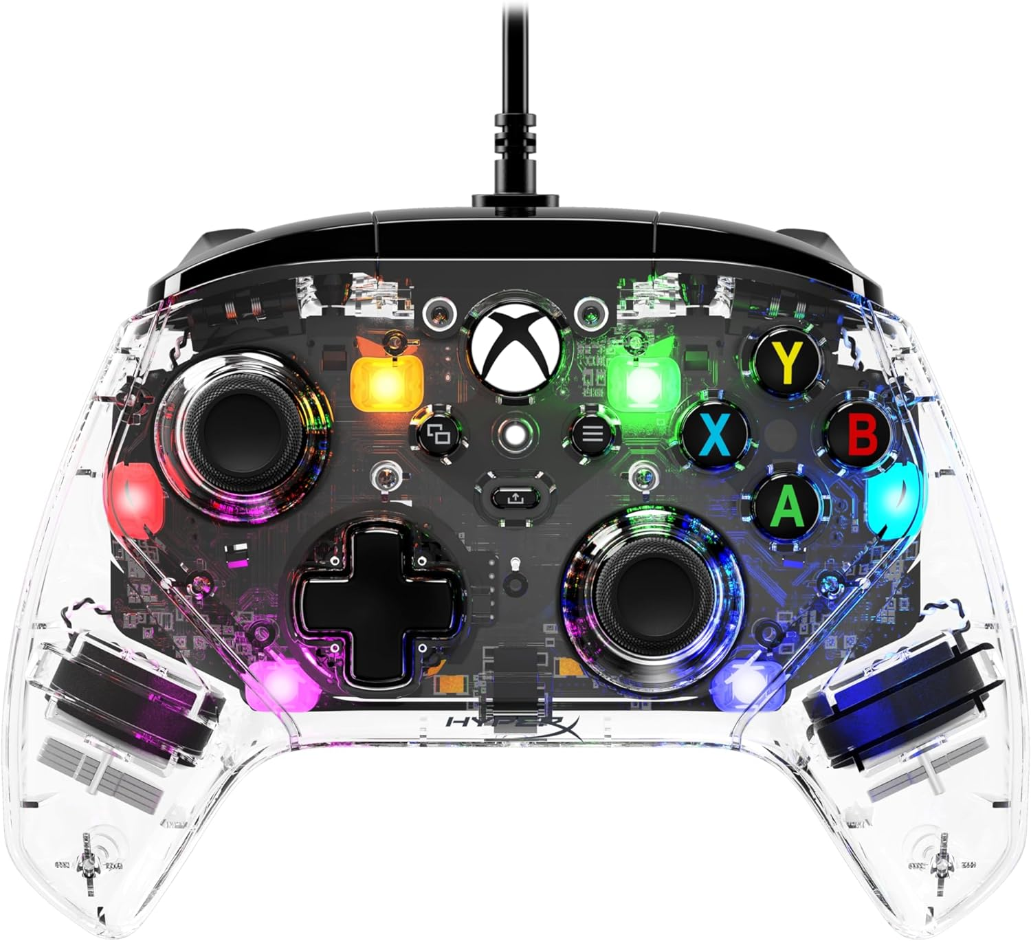 Hyperx Clutch Gladiate RGB Gaming Controller for Xbox Series X|S Licensed by Xbox Full RGB Wired Clear image number 3