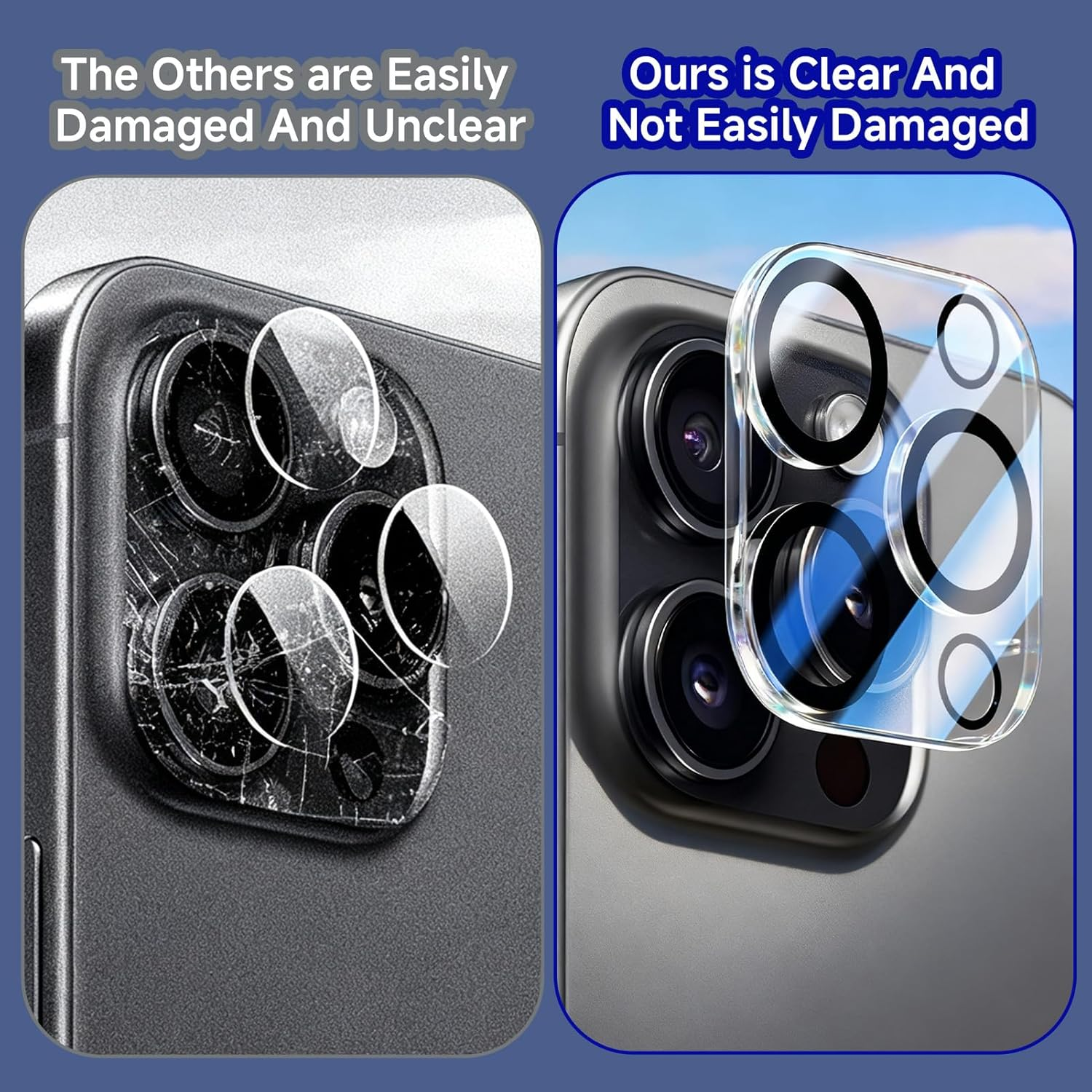 Teccfly 3-Pack Iphone 16 Pro/Iphone 16 Pro Max Camera Lens Protector, 9H Tempered Glass, Case Friendly,Night Circle,No-Bubble HD Clarity,Full Cover (Iphone 16 Pro/Iphone 16 Pro Max) image number 1