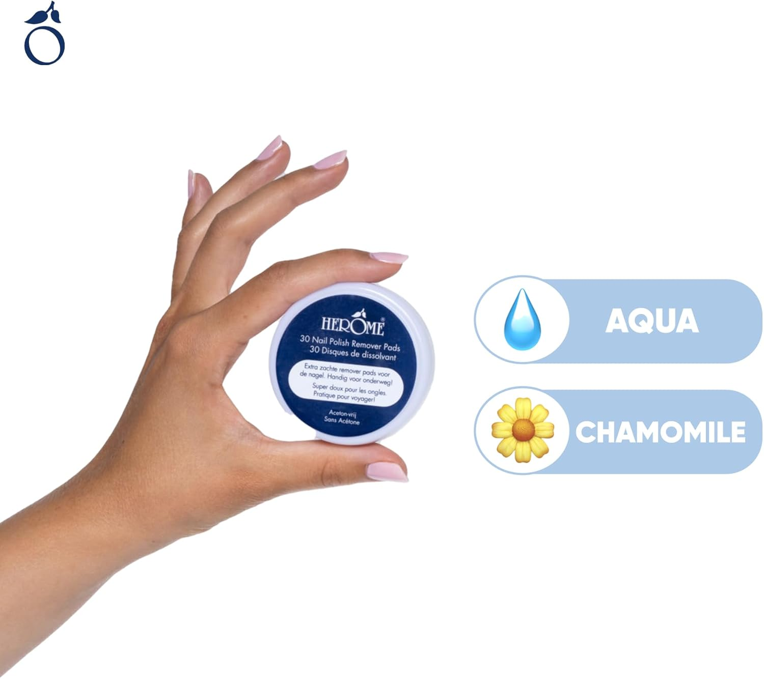 Herome Nourishing Nail Polish Remover Pads - Acetone-Free, Mild & Nourishing, Berry Scent, 30 Pads image number 6