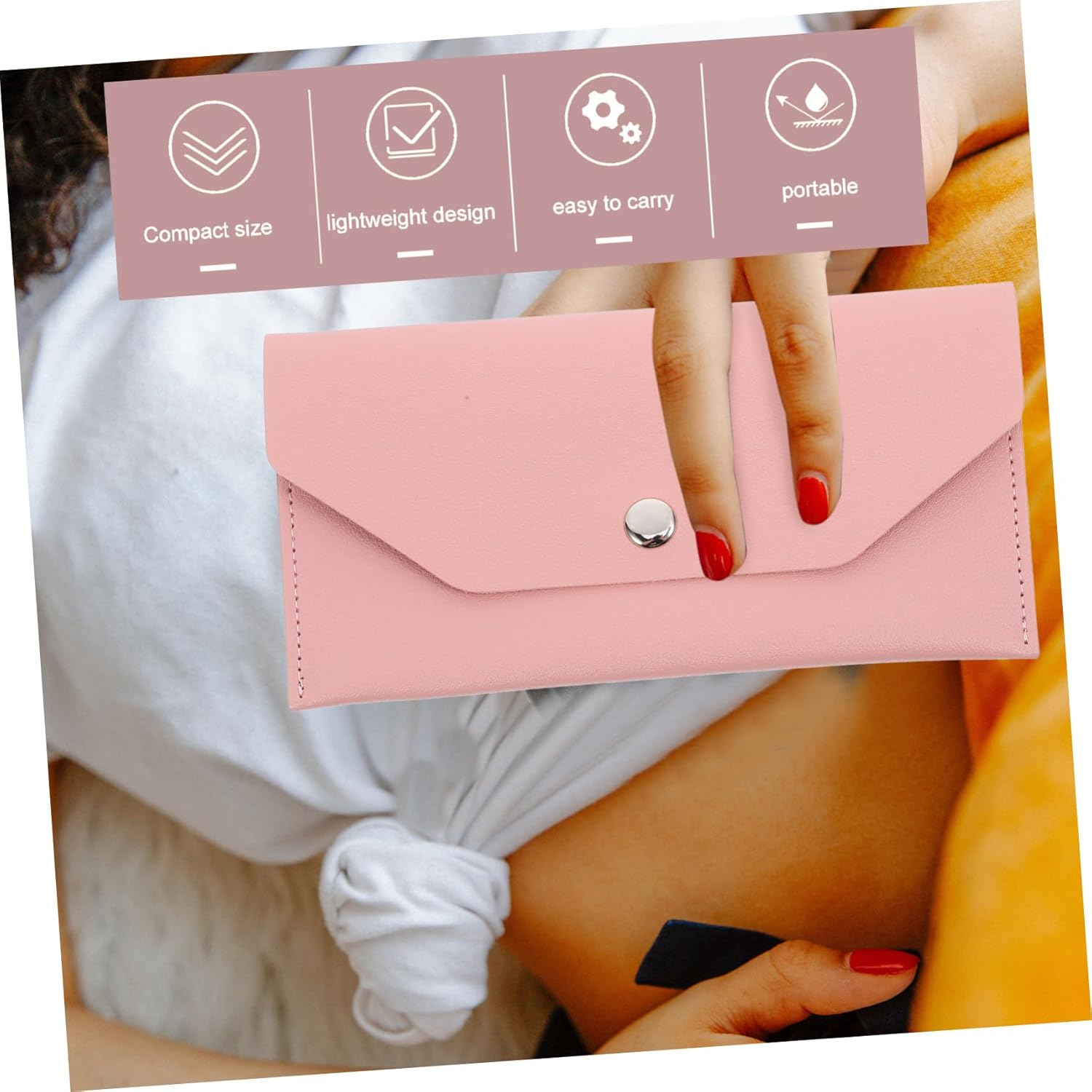 Sewroro Document Organizer Passport Ticket Holder Men Passport Holder Travel Essentials Storage image number 3