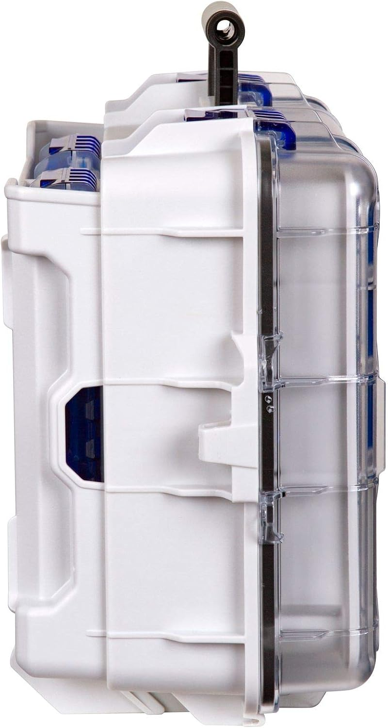 Flambeau Outdoors 3000WPBC Waterproof Satchel with [2] WP3012 Ultimate Tuff Tainers Included, Portable Waterproof Tackle Box with Trays and Base Cage, Gray/Clear image number 5