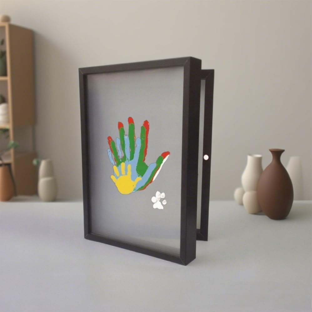 DIY Craft Souvenir Photo Frame, Family Handprint Photo Frame, Handprint Decoration Kit, Suitable for Parents and Newborns, Couples, Anniversary Home Items