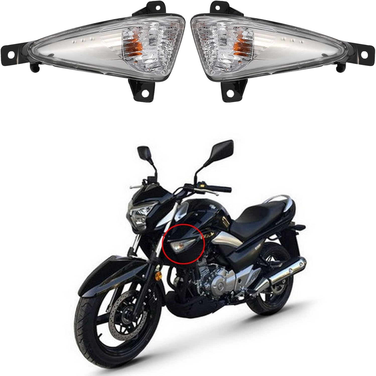 Motorcycle Front Light Side Turn Signal Indicator Lamp for GW250 Inazuma image number 3