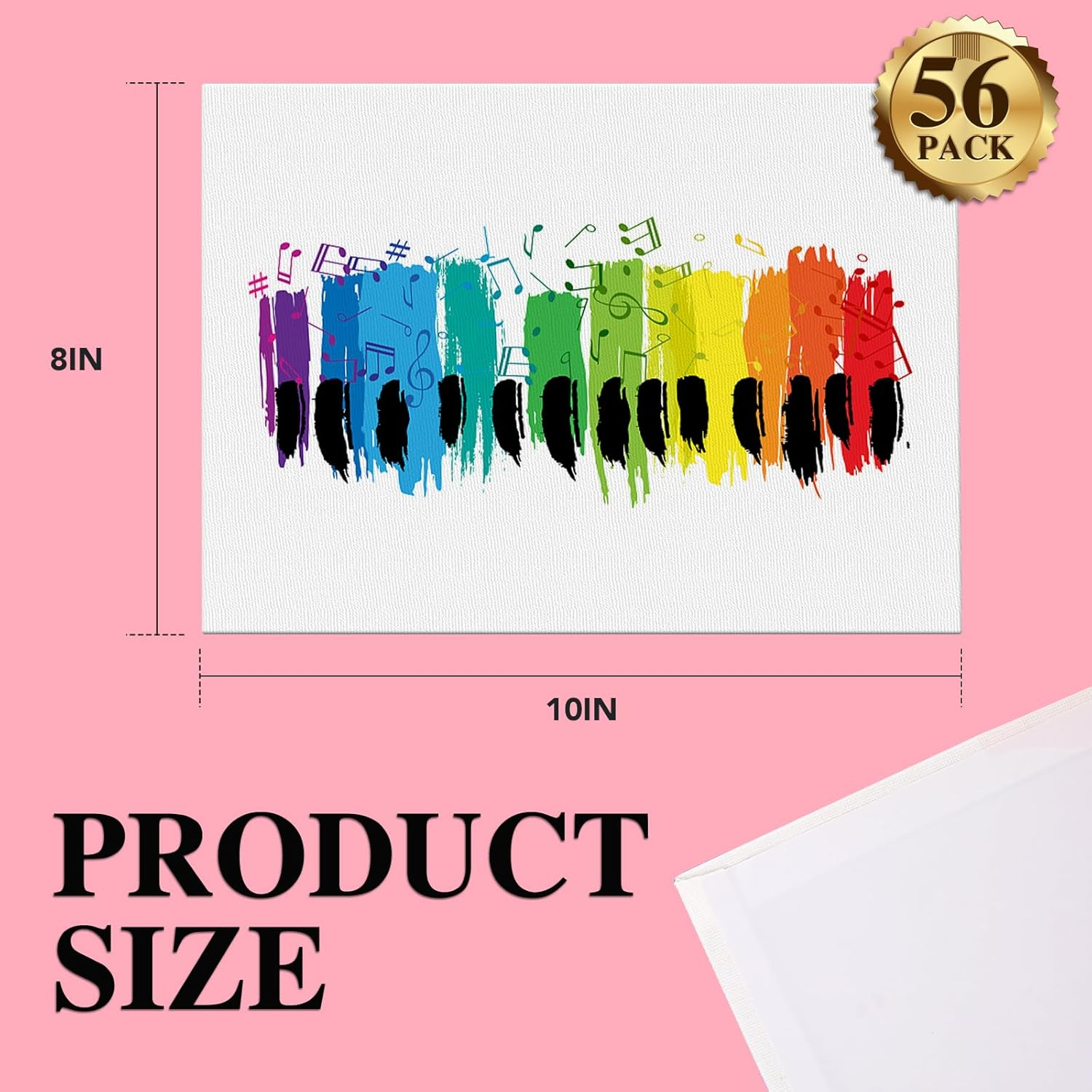 ESRICH Canvas Boards for Painting 8X10In,56 Pack Bluk Canvases for Painting - 100% Cotton Canvas Panels for Oil, Acrylic & Watercolor Painting.