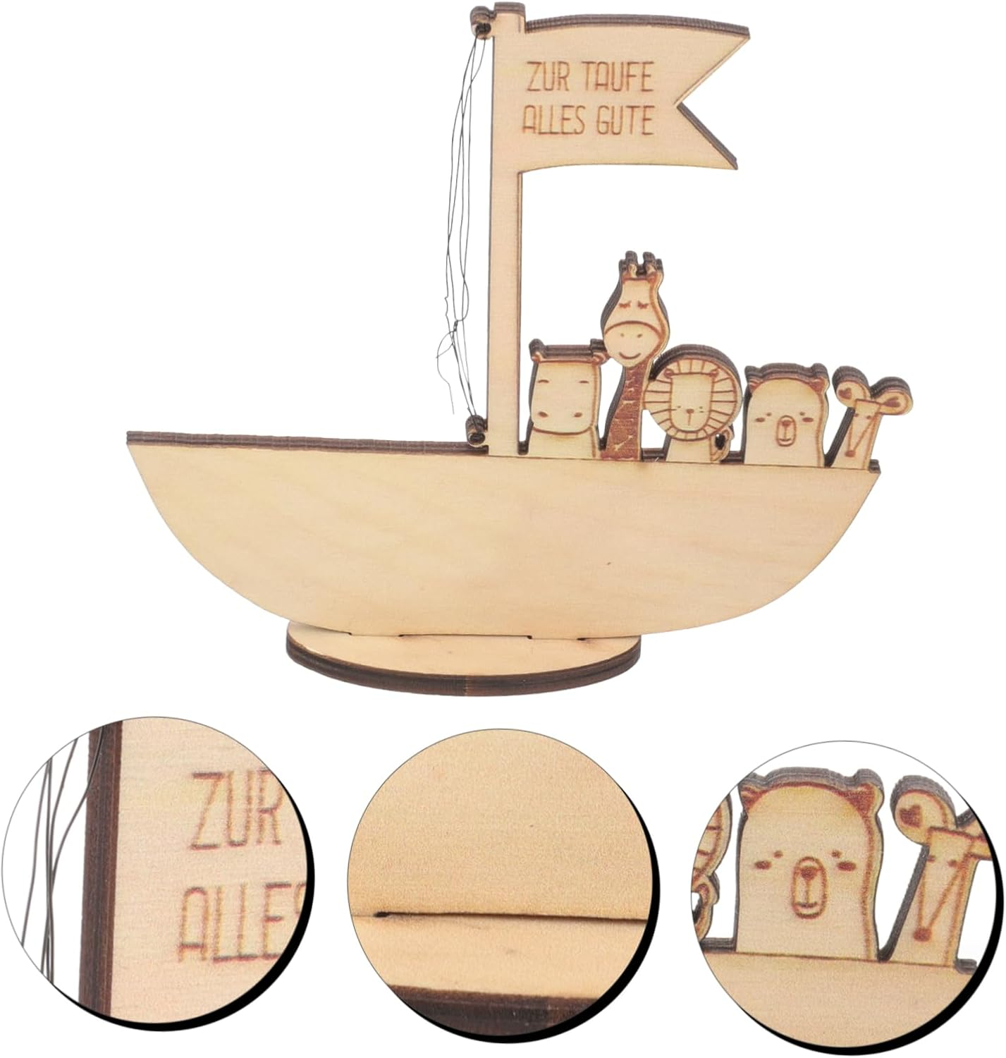 MERRYHAPY Ark Money Clip Baptism for Boy Girl Custom Baptism Souvenir Wooden Decor for Keepsake image number 4